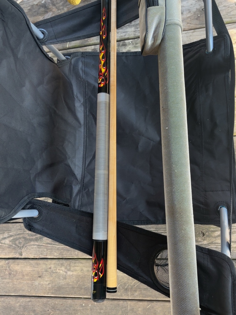 Rage Billiards Pool Cue stick with flaming 8 ball design